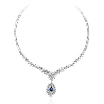 10.20 ct. Pırlanta Safir Gerdanlık 